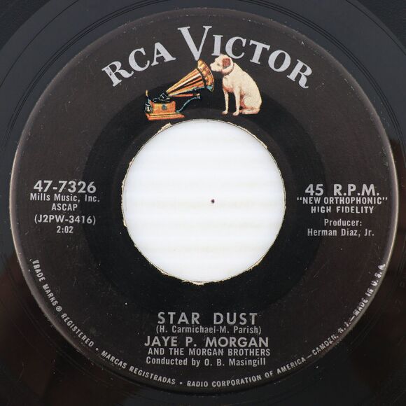Jaye P. Morgan – Star Dust / Easy Does It - 1958 45 rpm 7" Vinyl Record 47-7326 - Picture 1 of 11